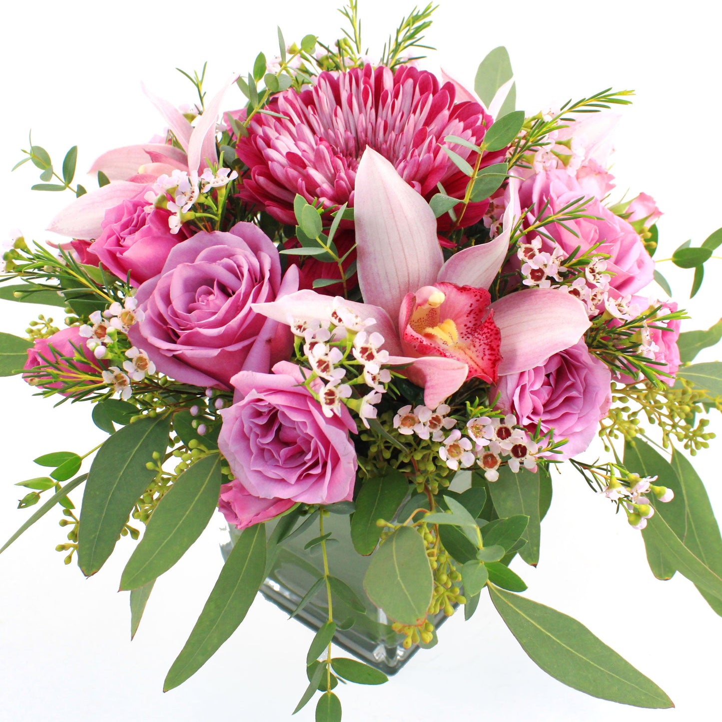 Deep Purple Rose with Cymbidium Fleuressence