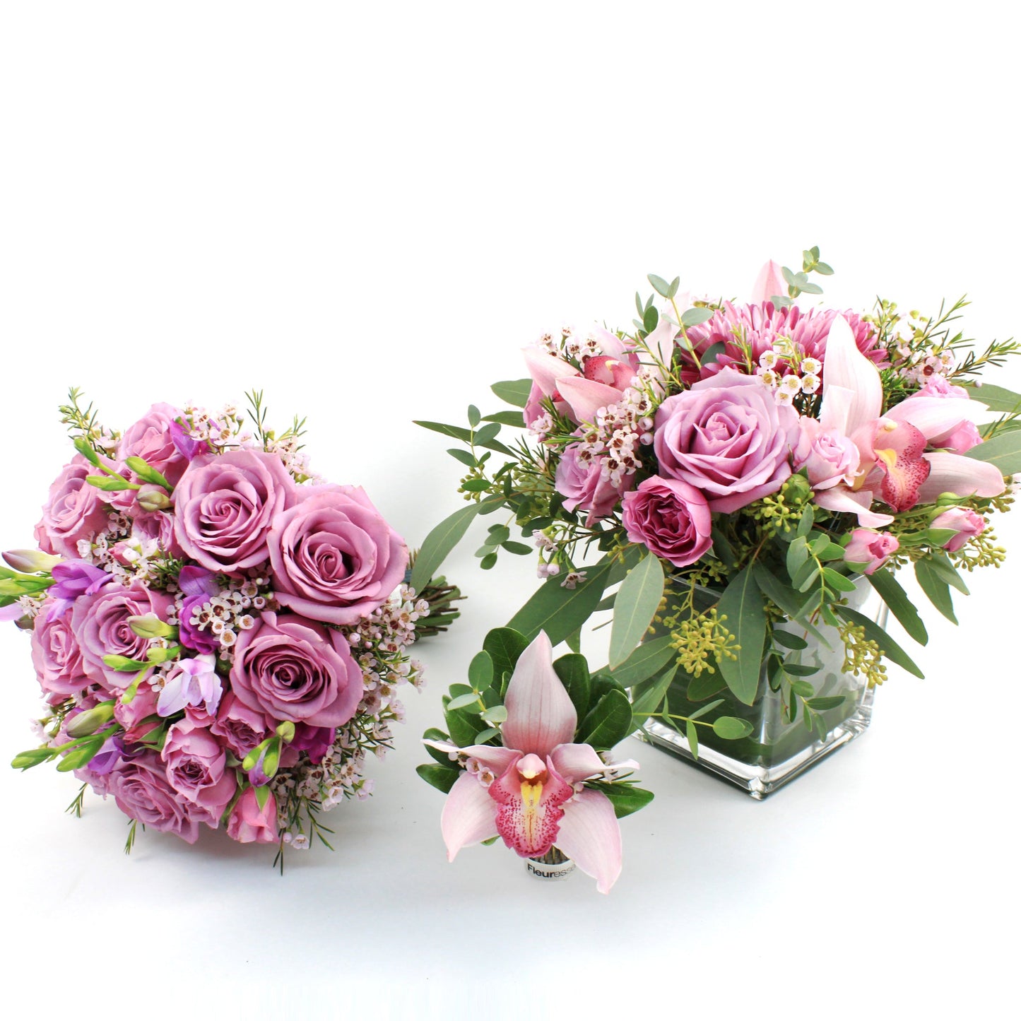 Deep Purple Rose with Freesia Fleuressence