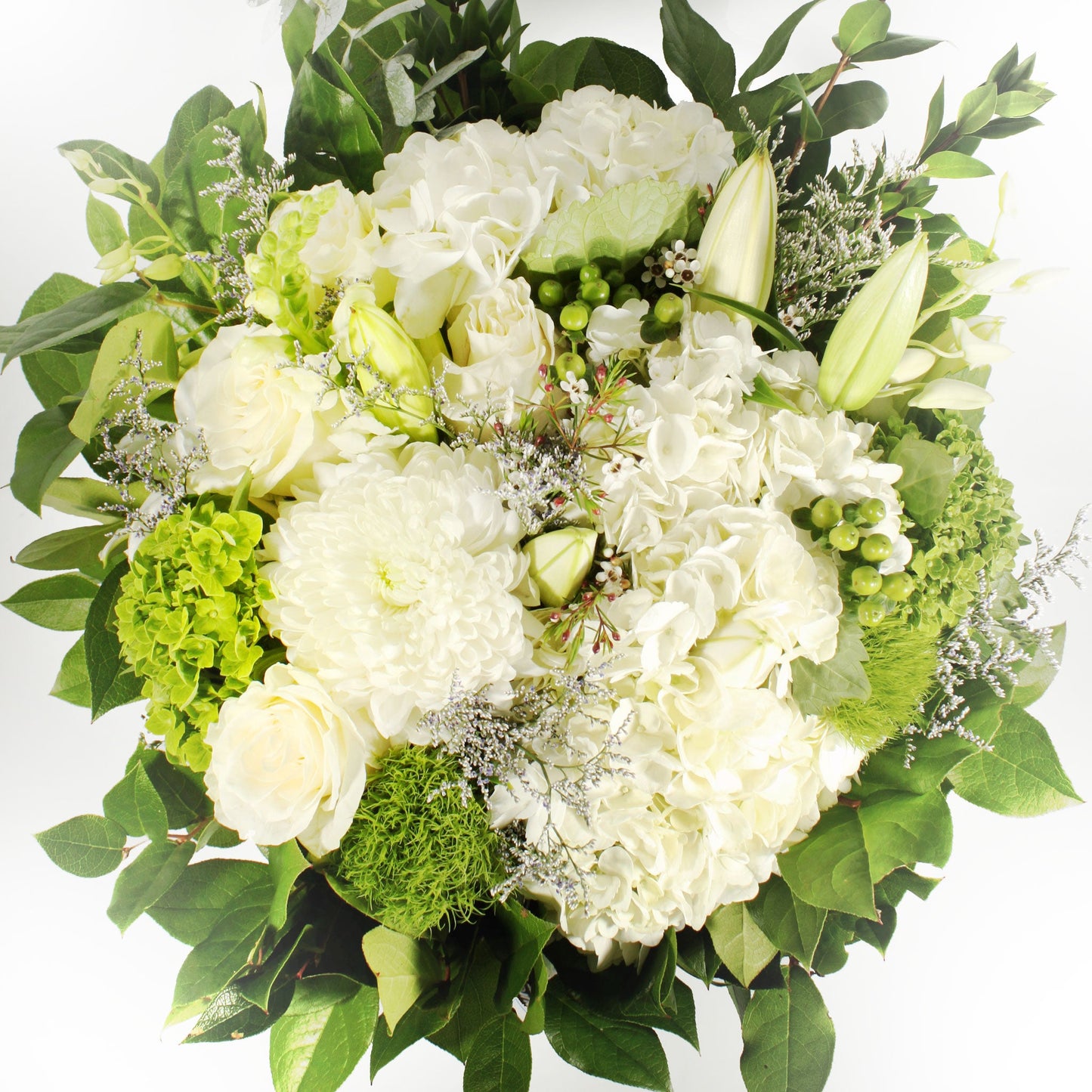 White and Green Centrepiece Fleuressence