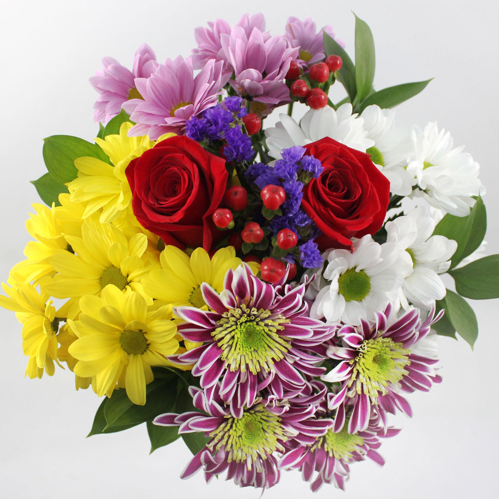 Holland Daisy Mix with Rose Bouquet